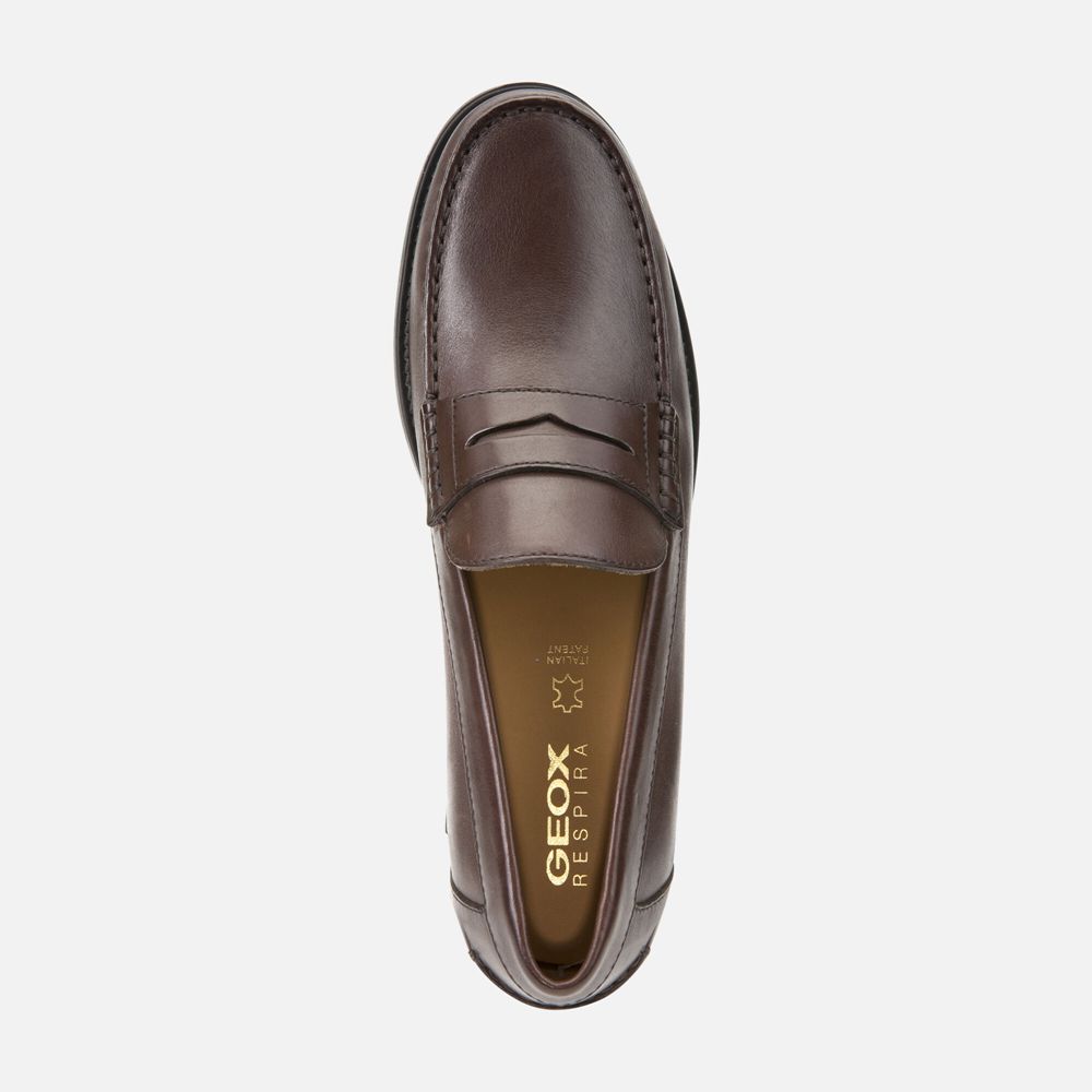 Geox Erkek Loafers Koyu Kahverengi - New Damon - JAM-786541